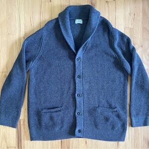 L.L.Bean Organic Cotton Shawl-Collar Cardigan XXL